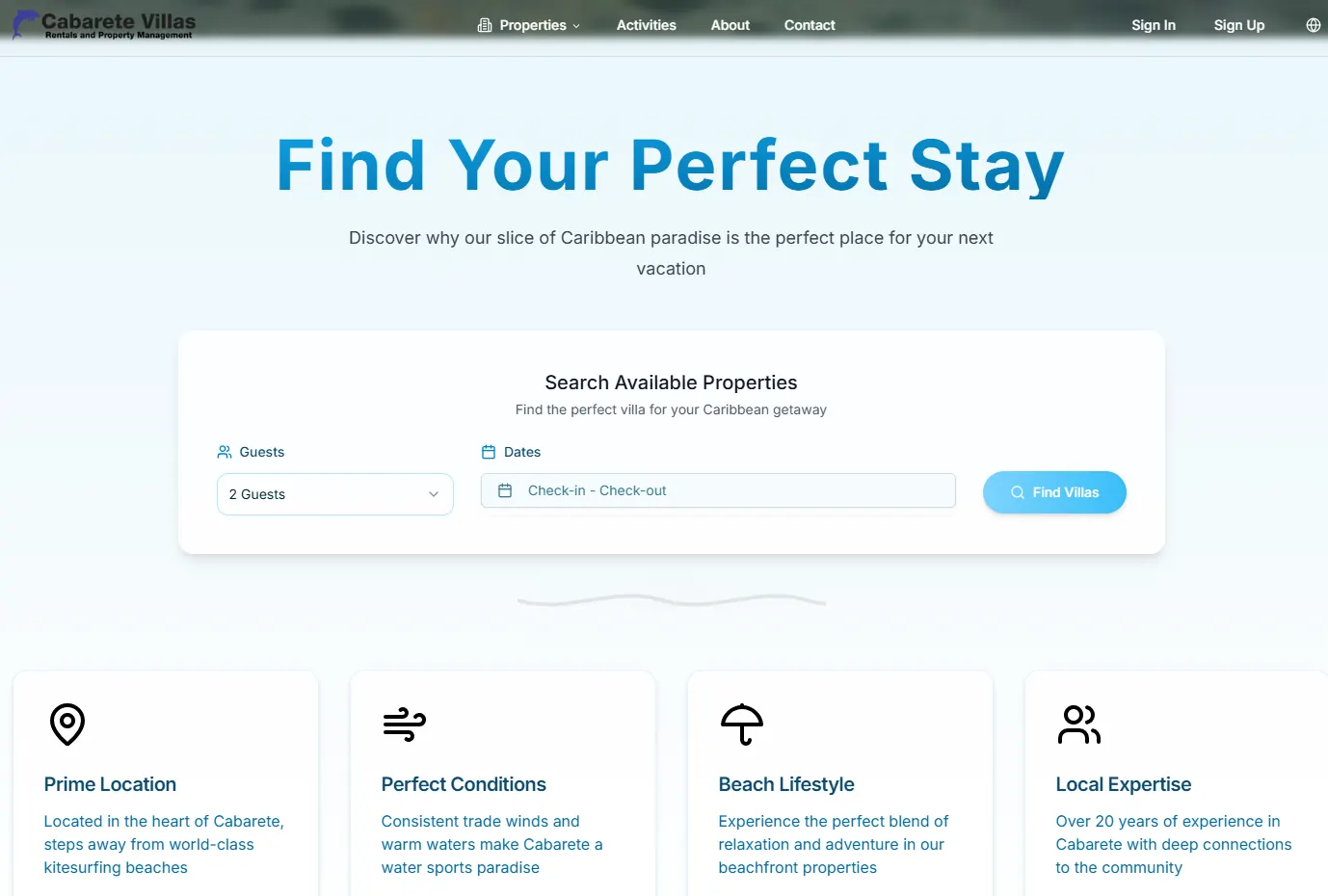 Cabarete Villas — // what shipped 1