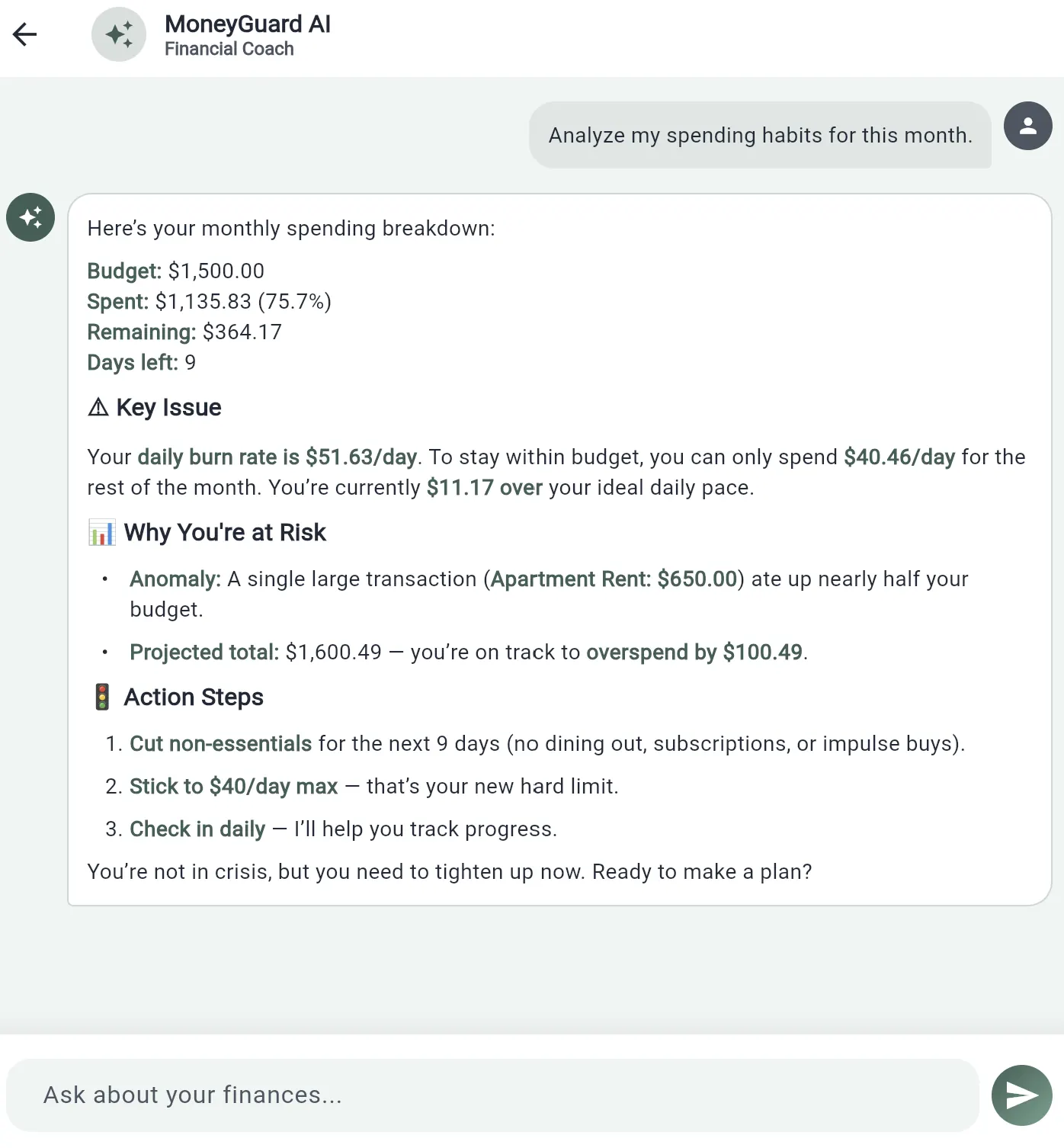 MoneyGuard — // what shipped 2