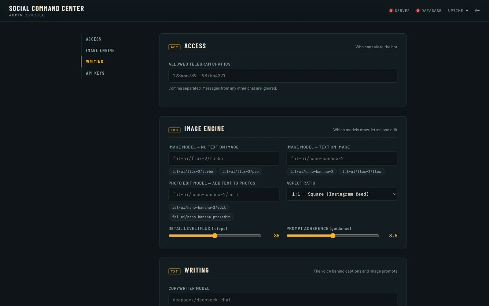 Social Command Center — Automation · AI